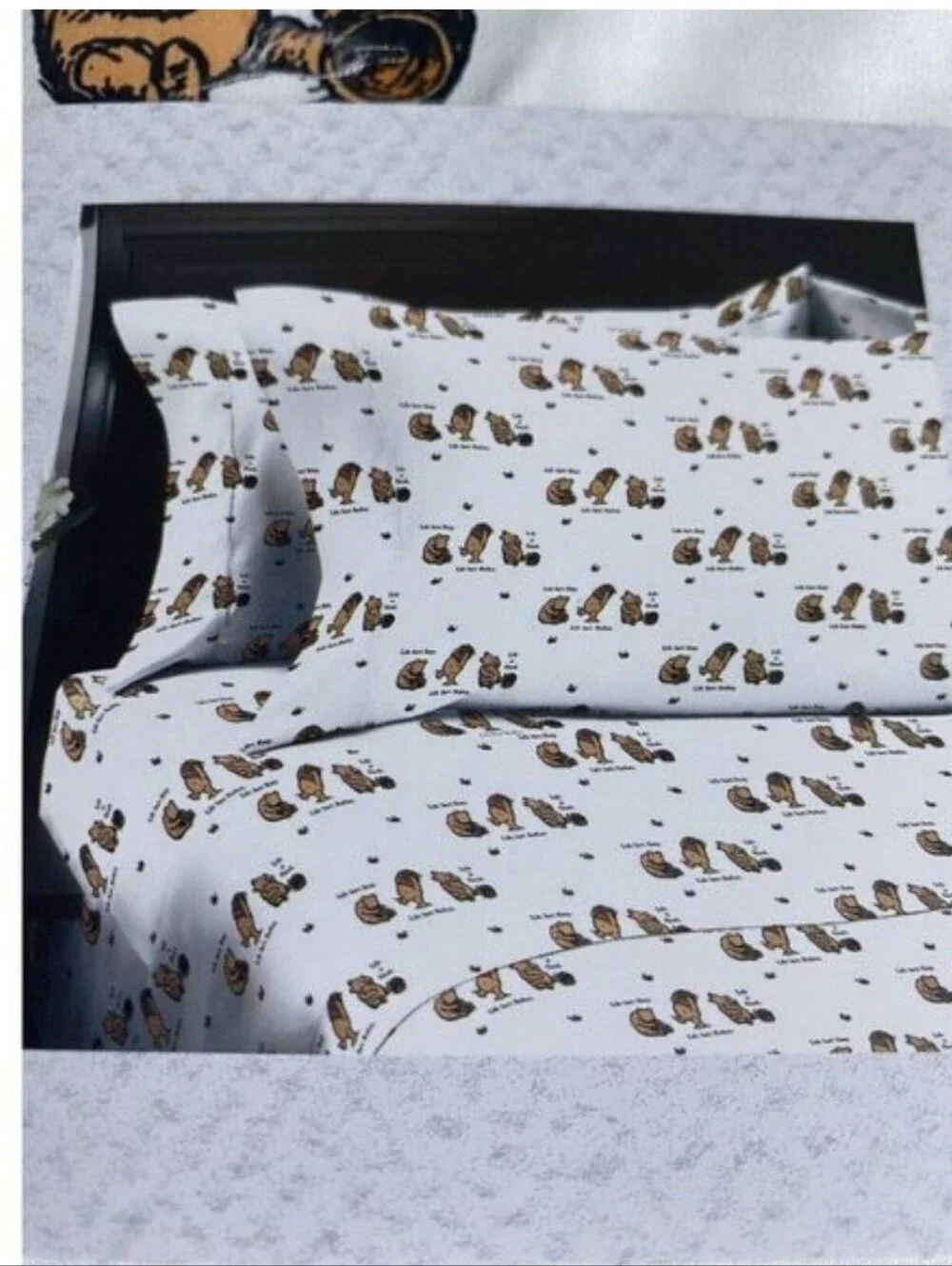 3pc Winnie the Pooh FULL Sheet Set LIFE IS GOOD Vintage Style Honey Pot Bees